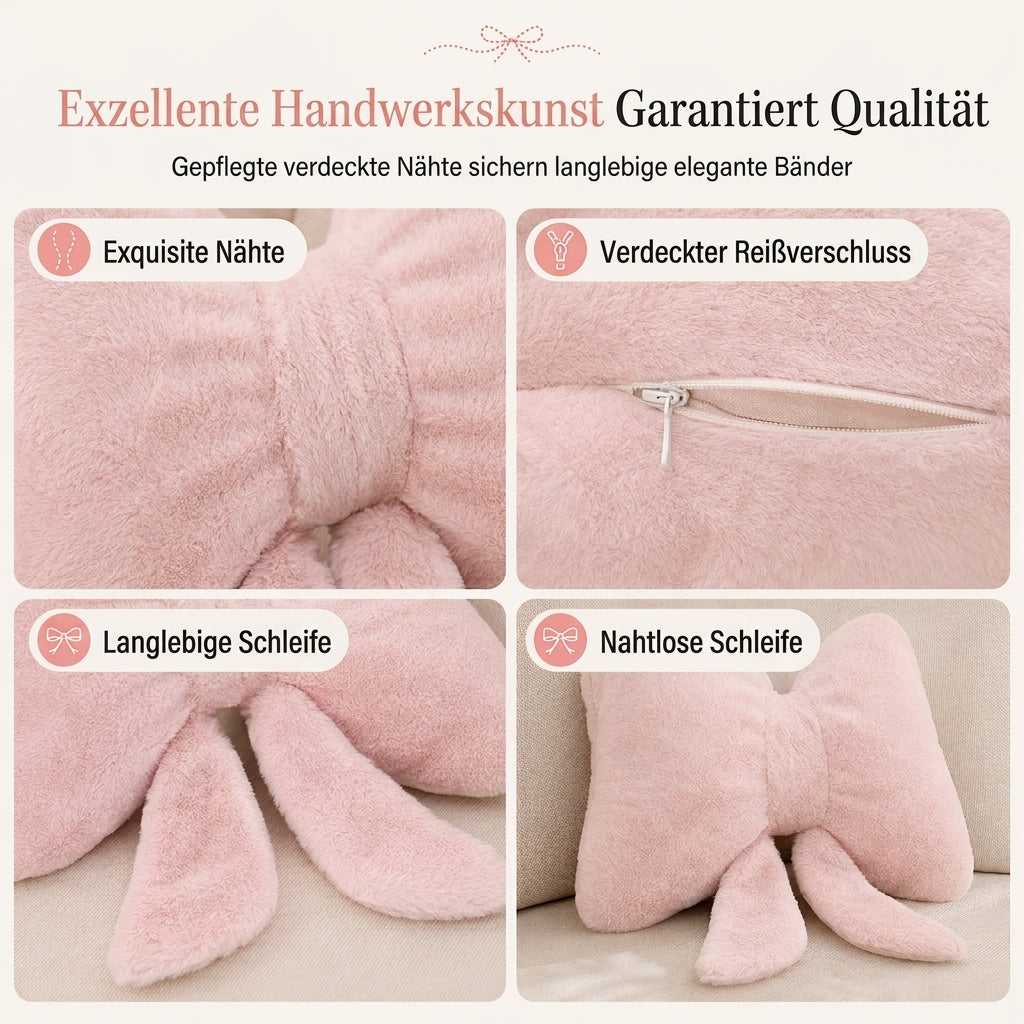 🎀JETZT 50 % RABATT!! 🦋✨Weiches, minimalistisches Schleifen-Kissen mit abnehmbarem Design, dekoratives Lendenkissen