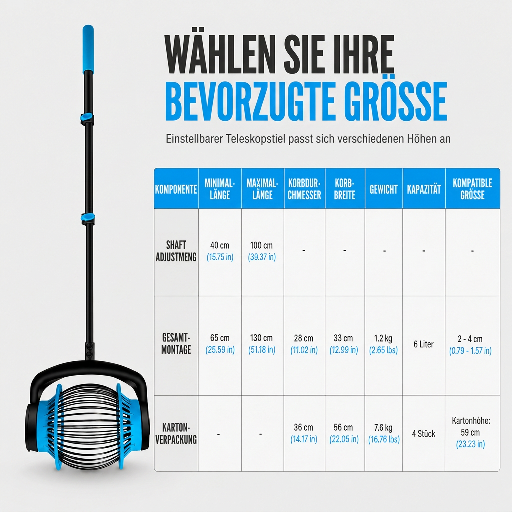 Multifunktionaler rollender Nuss- und Fruchtsammler