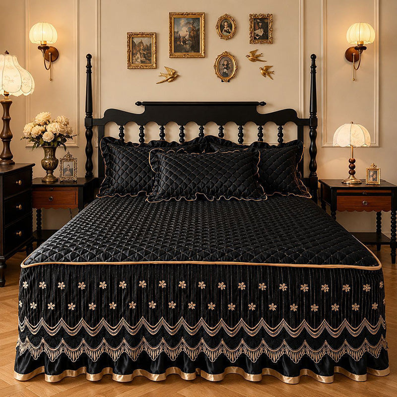 🛏️Gesteppter Bettvolant – atmungsaktiv, rundum blickdicht & einfach anzubringen ✨