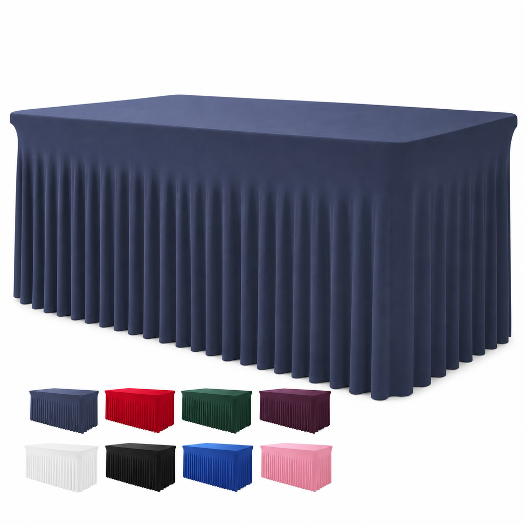 🎉 NUR FÜR KURZE ZEIT 50% RABATT! ✔ Plissee-Tischrock für Veranstaltungen – elegant, faltenfrei, wiederverwendbar 🎊