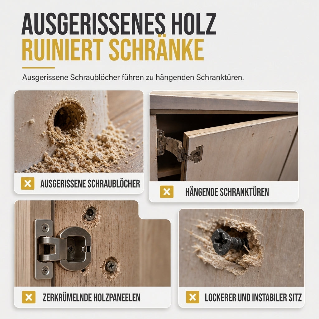 Schranktürscharnier Basis Vorinstalliertes Expansionsmutter- und Bolzenschraubenset für Möbelbeschläge