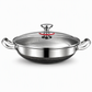 ⏳Zeitlich befristetes Sonderangebot⏰ Verdickter Edelstahl-Antihaft-Wok mit Deckel, flacher Boden, Bratpfanne mit zwei Griffen
