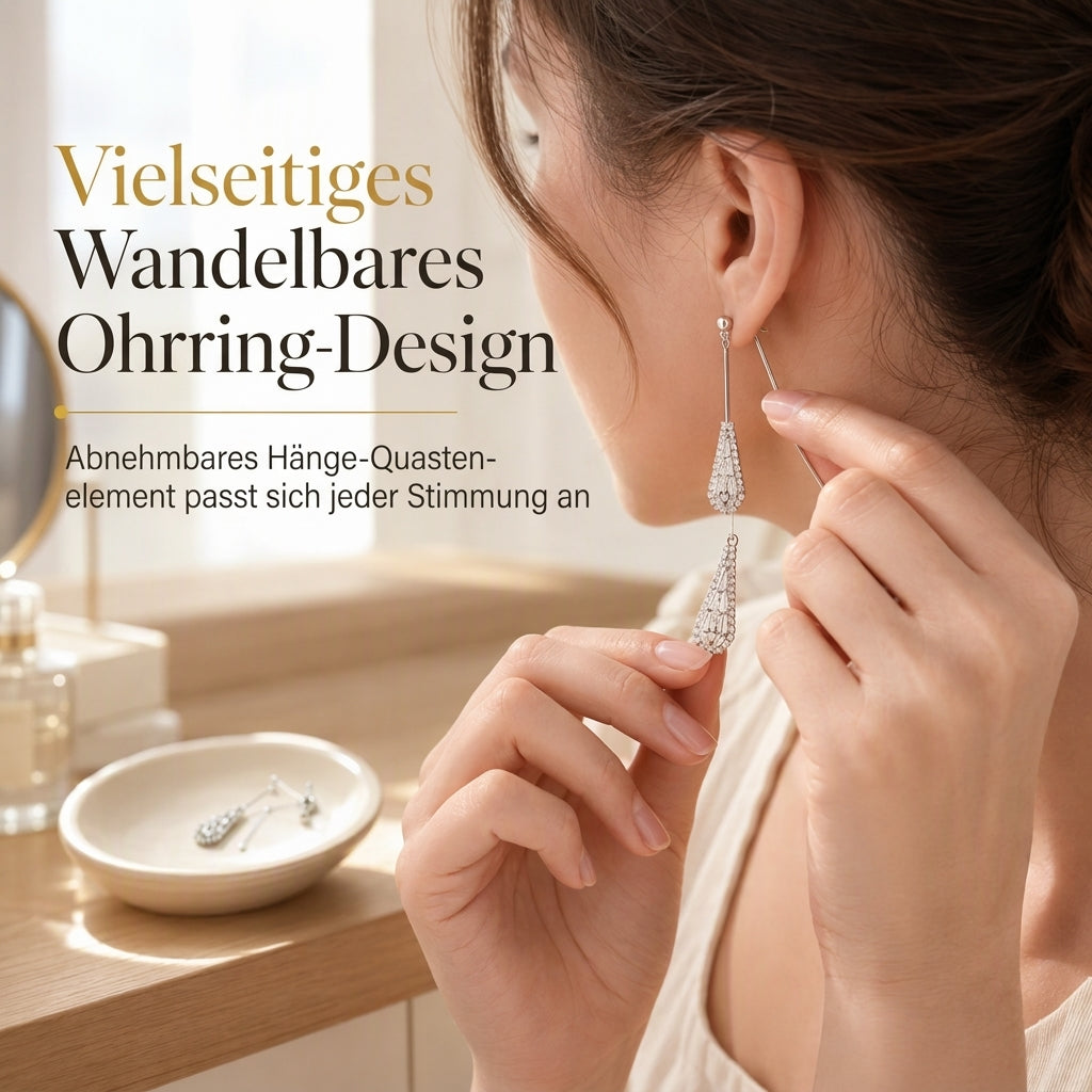 ✨ JETZT 50 % RABATT ✨Tropfen-Ohrringe – Zirkonia, vergoldet & 2-in-1 tragbar ✨