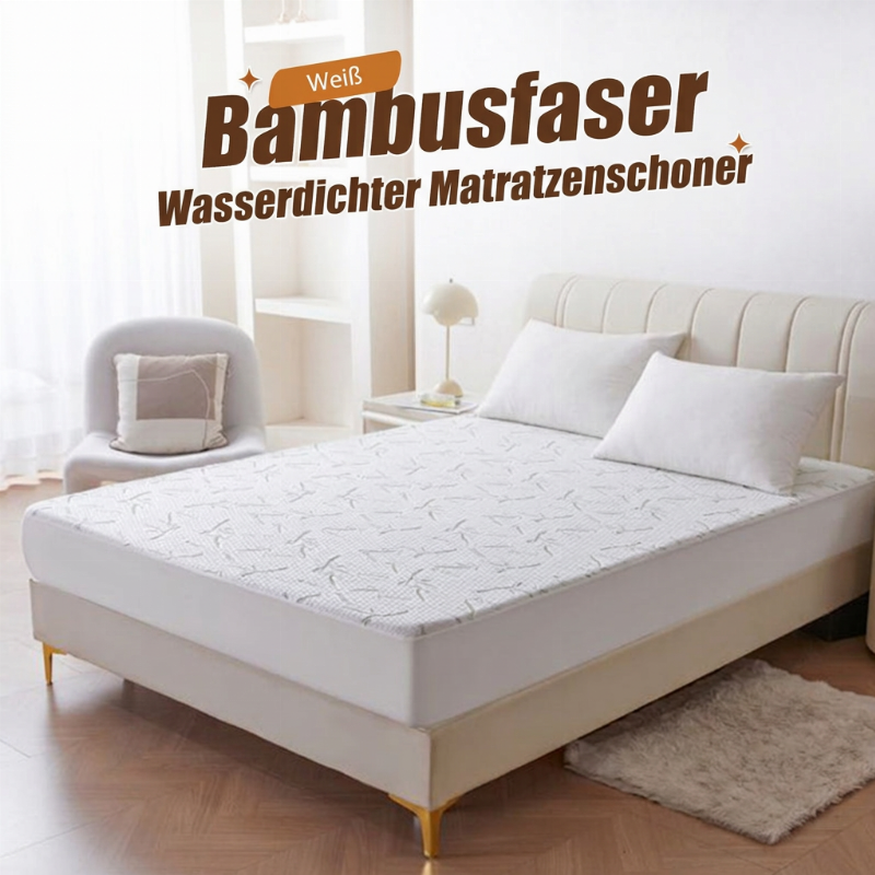 🛏️ 50% Rabatt! 🌐 Wasserundurchlässiger Matratzenschutz aus Bambusfaser – Atmungsaktiv, Milbenresistentes TPU – 360° Spannbetttuch für ruhige Nächte 💤