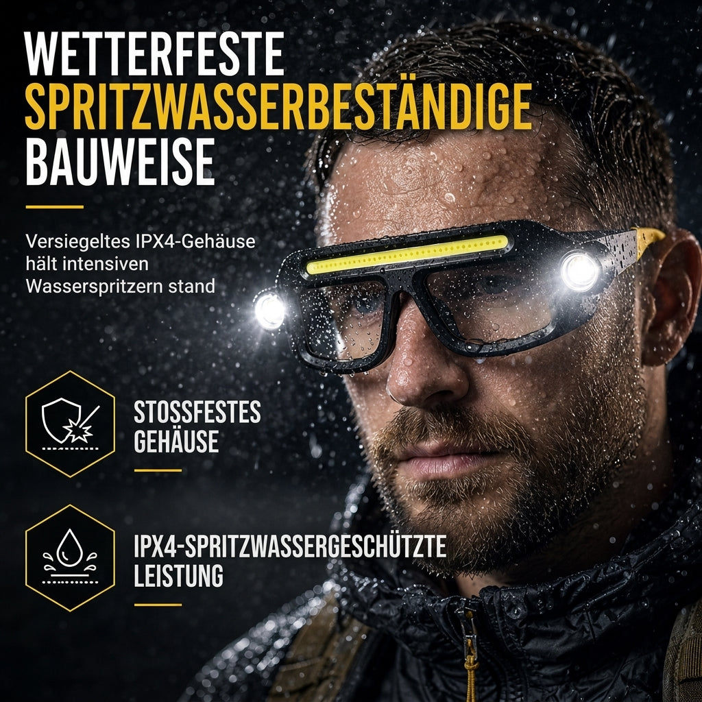 📢📢50% RABATT !!⏰USB-aufladbares, doppelseitig klippbares Brillenzusatzlicht für Outdoor-Wandern und Lesen