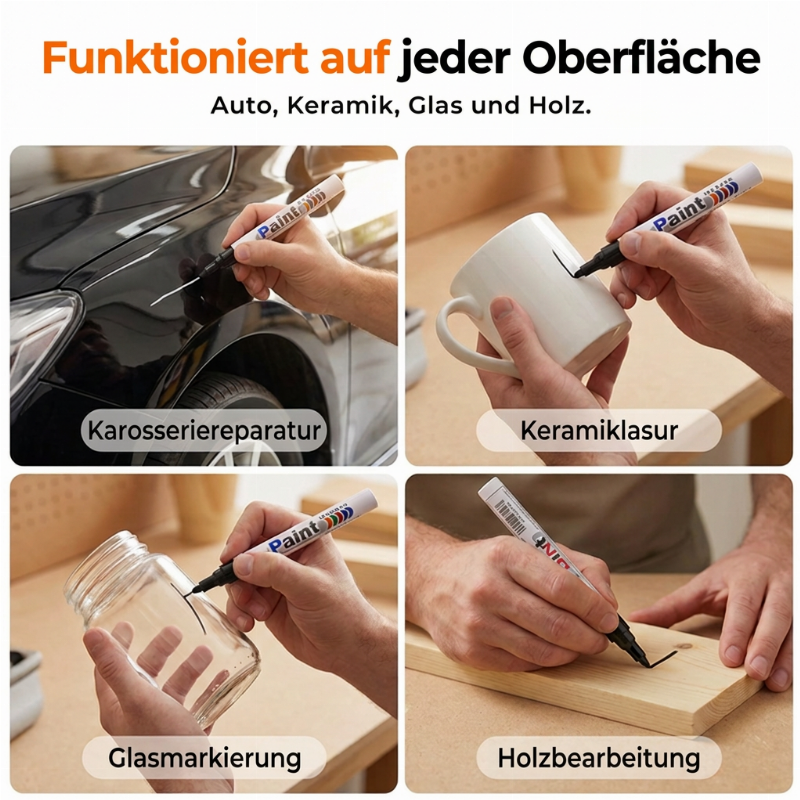 🎁1+1 GRATIS⏰ Wasserfester Lack- & Reifenmarker – farbige Permanentmarker, witterungsbeständig & abriebfest