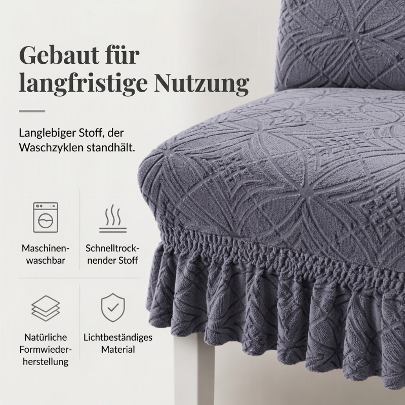 🪑 JETZT 50 % RABATT!✨Stretch-Jacquard-Stuhlbezug – Rundum-Schutz, Kratzfest & Strapazierfähig für Esszimmerstühle
