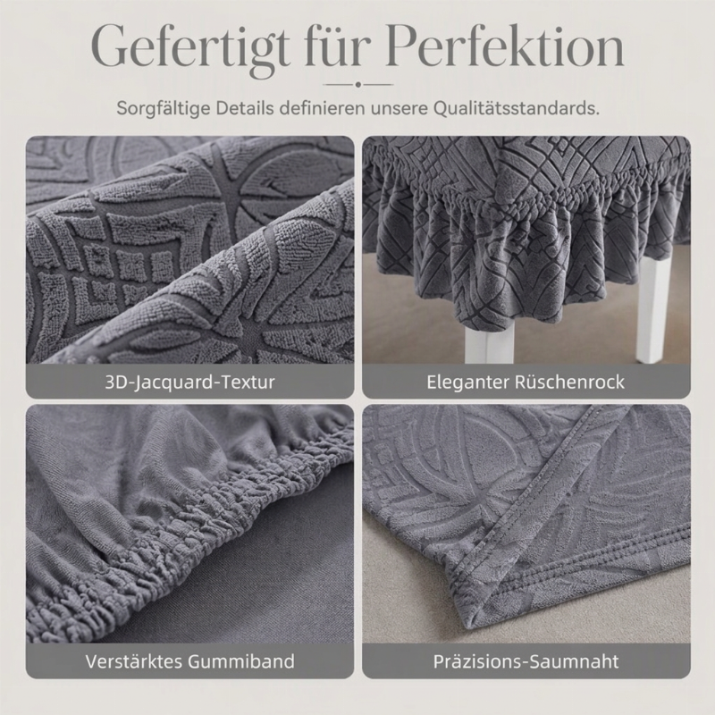 🪑 JETZT 50 % RABATT!✨Stretch-Jacquard-Stuhlbezug – Rundum-Schutz, Kratzfest & Strapazierfähig für Esszimmerstühle