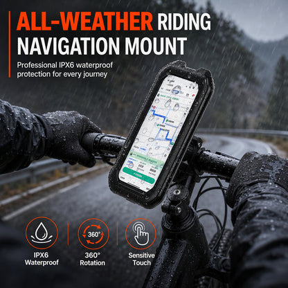 🏍️ Wasserdichte Handyhalterung für Motorrad & Fahrrad – 360° drehbar mit Touchscreen-Funktion