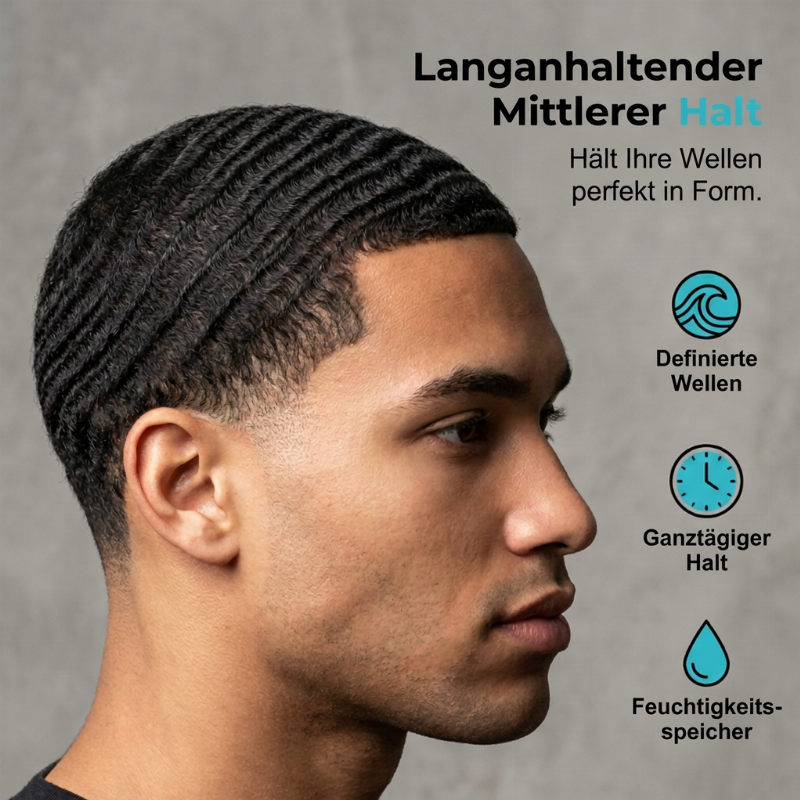 ✨Wave Pomade Mittlere Haltkraft Wasserbasis Hochglanz Haarwachs