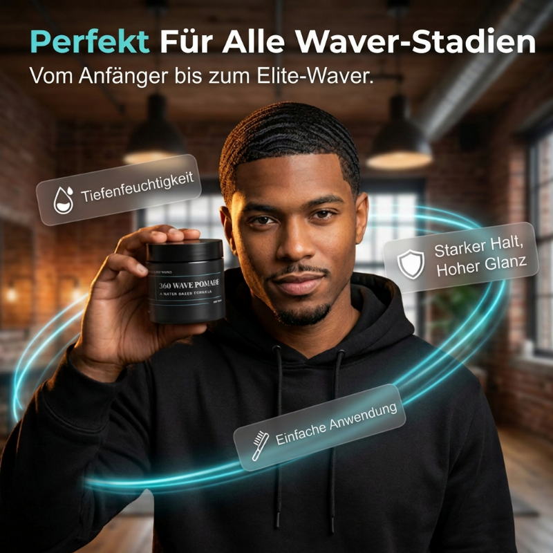 ✨Wave Pomade Mittlere Haltkraft Wasserbasis Hochglanz Haarwachs