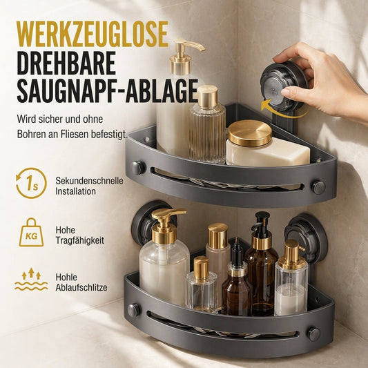 ⏳Zeitlich begrenztes Angebot⏳ 🛁💡 Bohrfreies Eckregal für Badezimmer & Dusche! Wandmontierter Aufbewahrungs-Organizer, keine Bohrungen nötig
