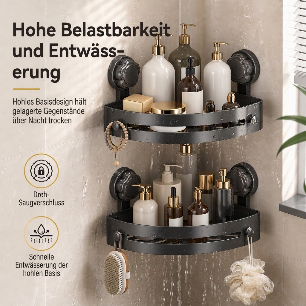 ⏳Zeitlich begrenztes Angebot⏳ 🛁💡 Bohrfreies Eckregal für Badezimmer & Dusche! Wandmontierter Aufbewahrungs-Organizer, keine Bohrungen nötig