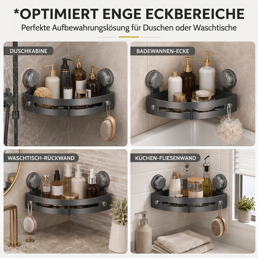 ⏳Zeitlich begrenztes Angebot⏳ 🛁💡 Bohrfreies Eckregal für Badezimmer & Dusche! Wandmontierter Aufbewahrungs-Organizer, keine Bohrungen nötig