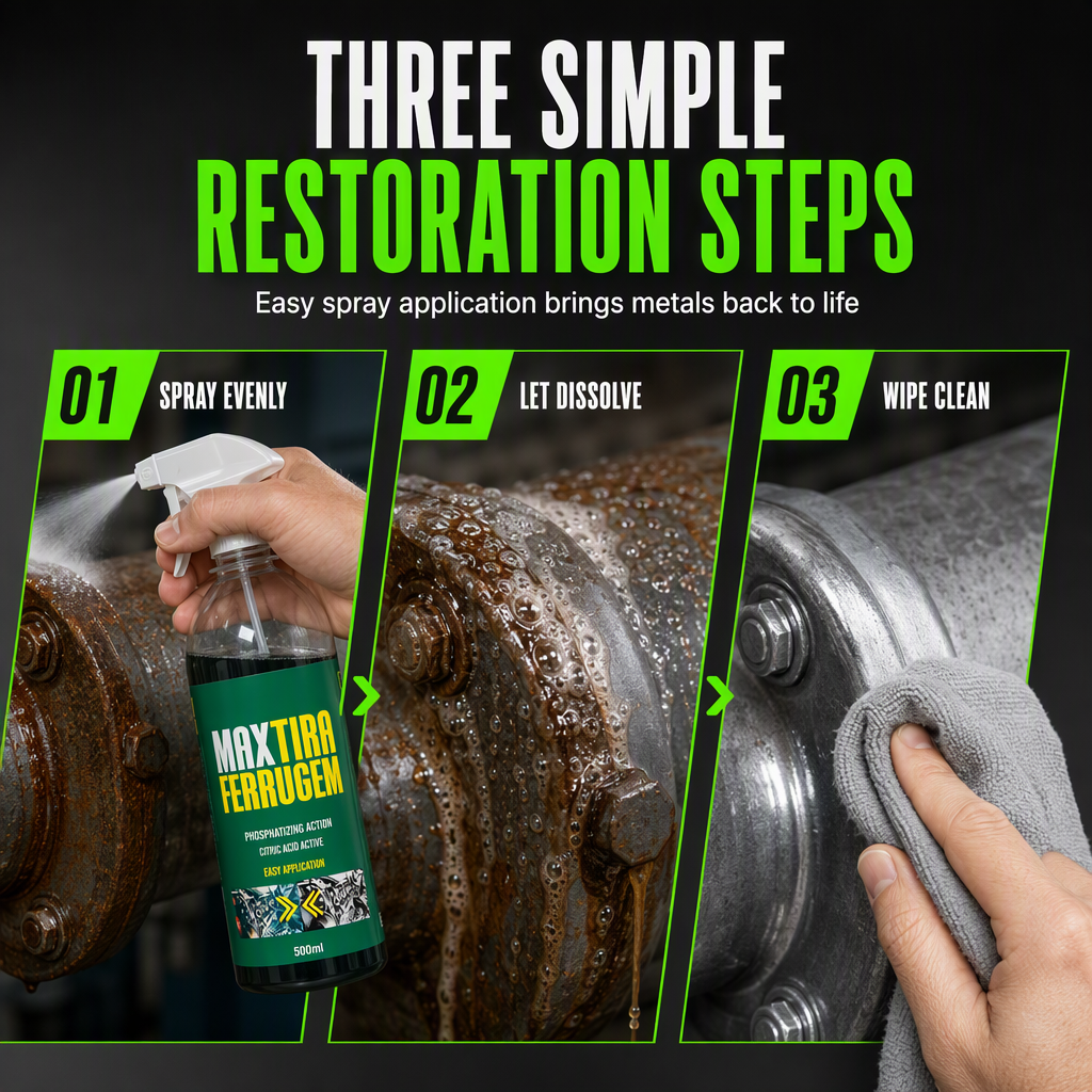 🛡️ 50 % Rabatt ! 🔧 3-in-1 Rostumwandler & Phosphatierer – entfernt Öl & Rost, bildet dauerhafte Schutzschicht zum Sprühen & Streichen