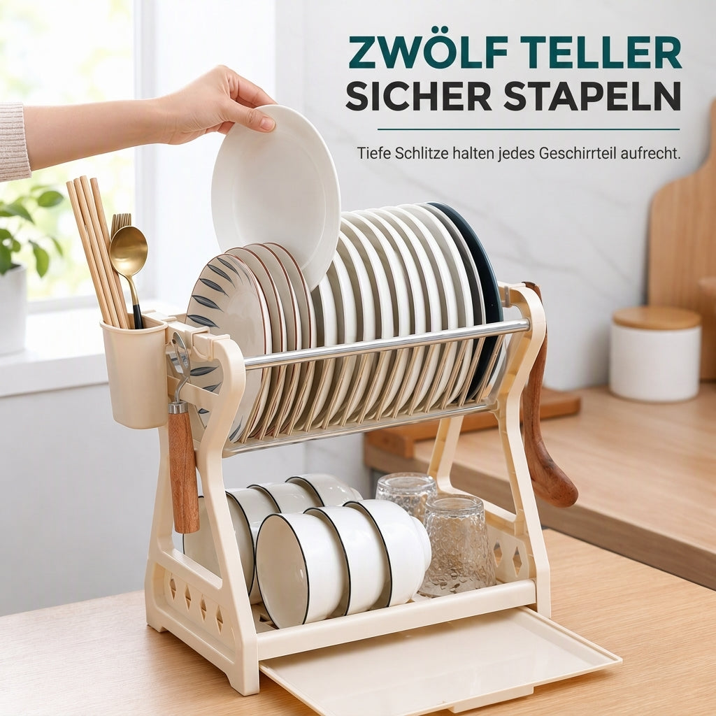 ✨ Mehr Ordnung in deiner Küche! 🍽️ Geschirrabtropfgestell mit mehreren Ebenen