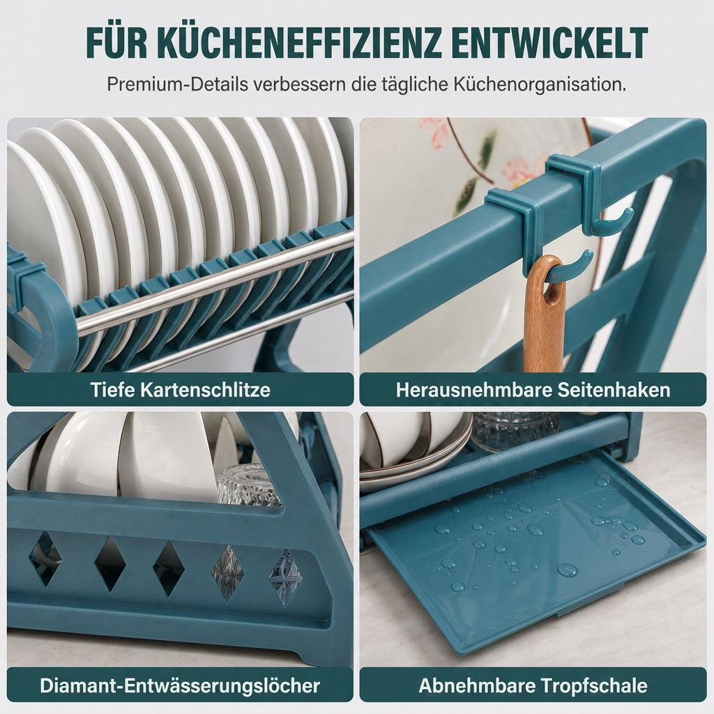 ✨ Mehr Ordnung in deiner Küche! 🍽️ Geschirrabtropfgestell mit mehreren Ebenen