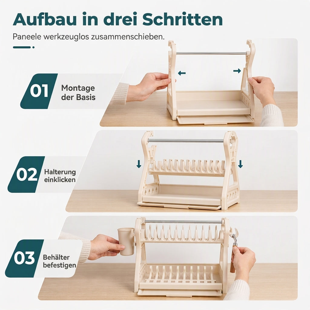 ✨ Mehr Ordnung in deiner Küche! 🍽️ Geschirrabtropfgestell mit mehreren Ebenen