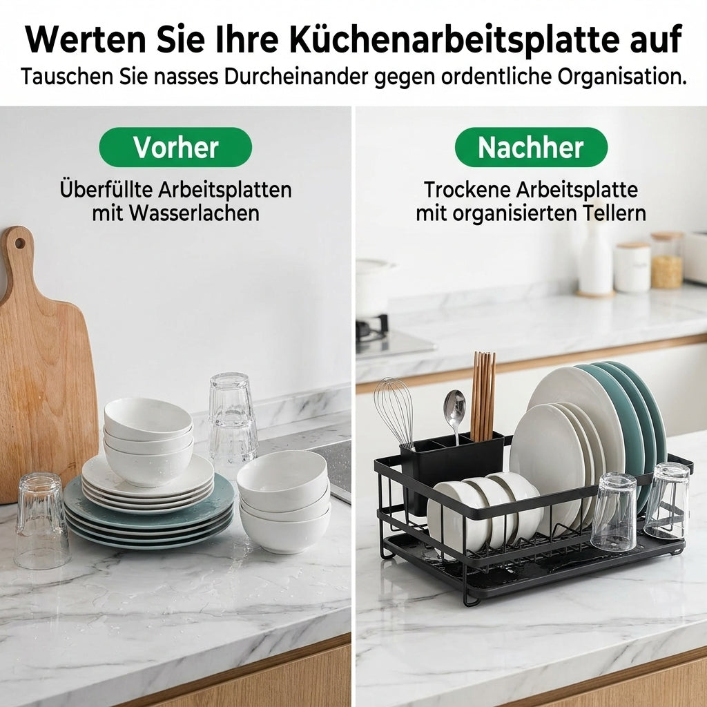✨ Mehr Ordnung in deiner Küche! 🍽️ Geschirrabtropfgestell mit mehreren Ebenen