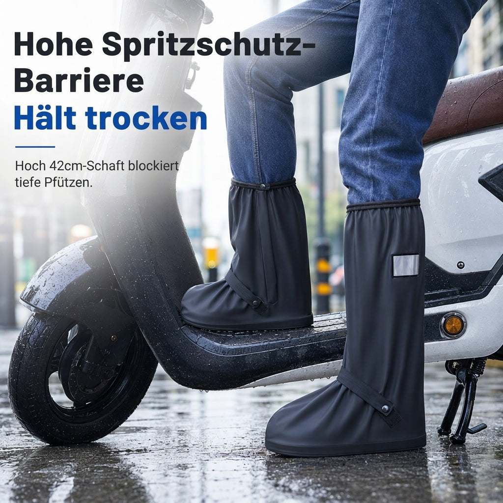 Wasserdichte, hochschließende Silikon-Regenschuhüberzieher