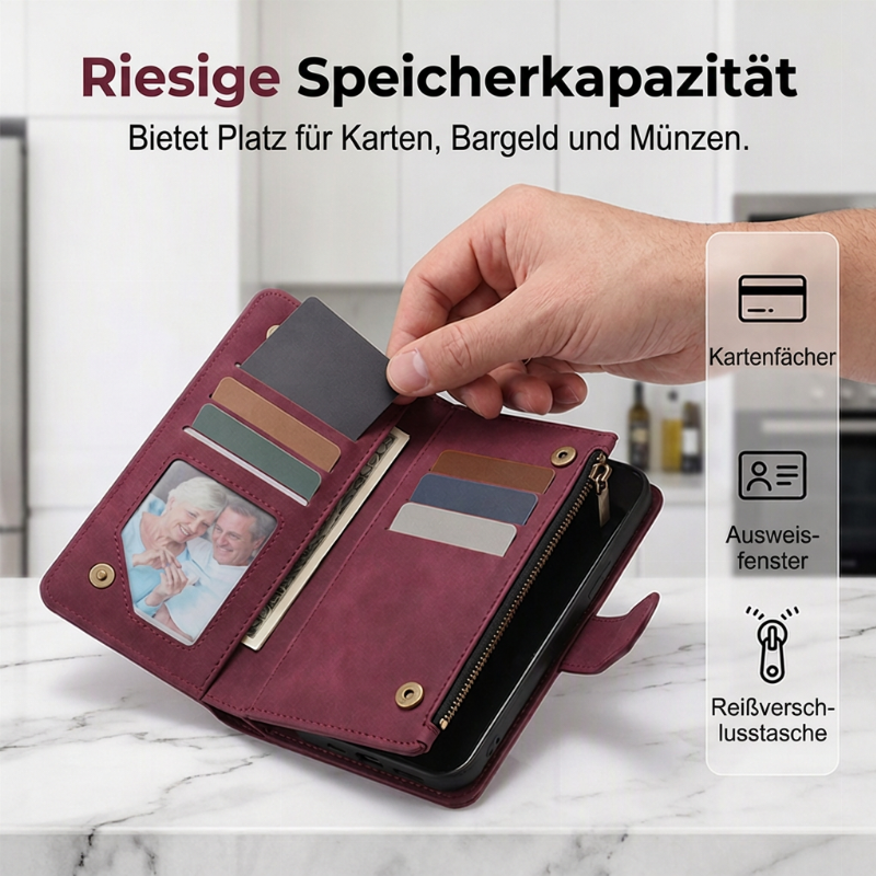 ✨ JETZT 50 % RABATT! !✨2-in-1 magnetische PU-Leder Brieftaschenhülle