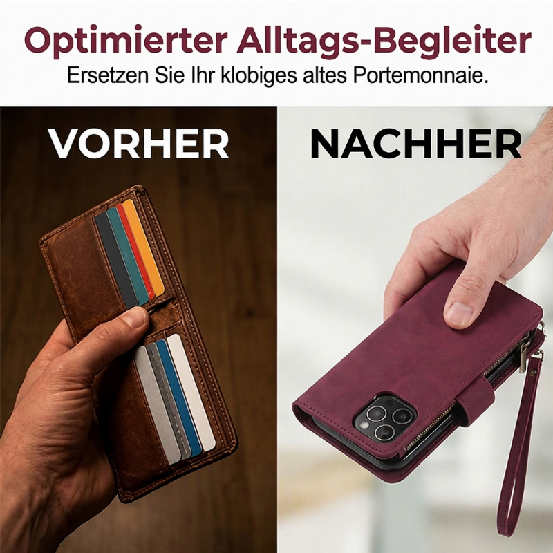✨ JETZT 50 % RABATT! !✨2-in-1 magnetische PU-Leder Brieftaschenhülle