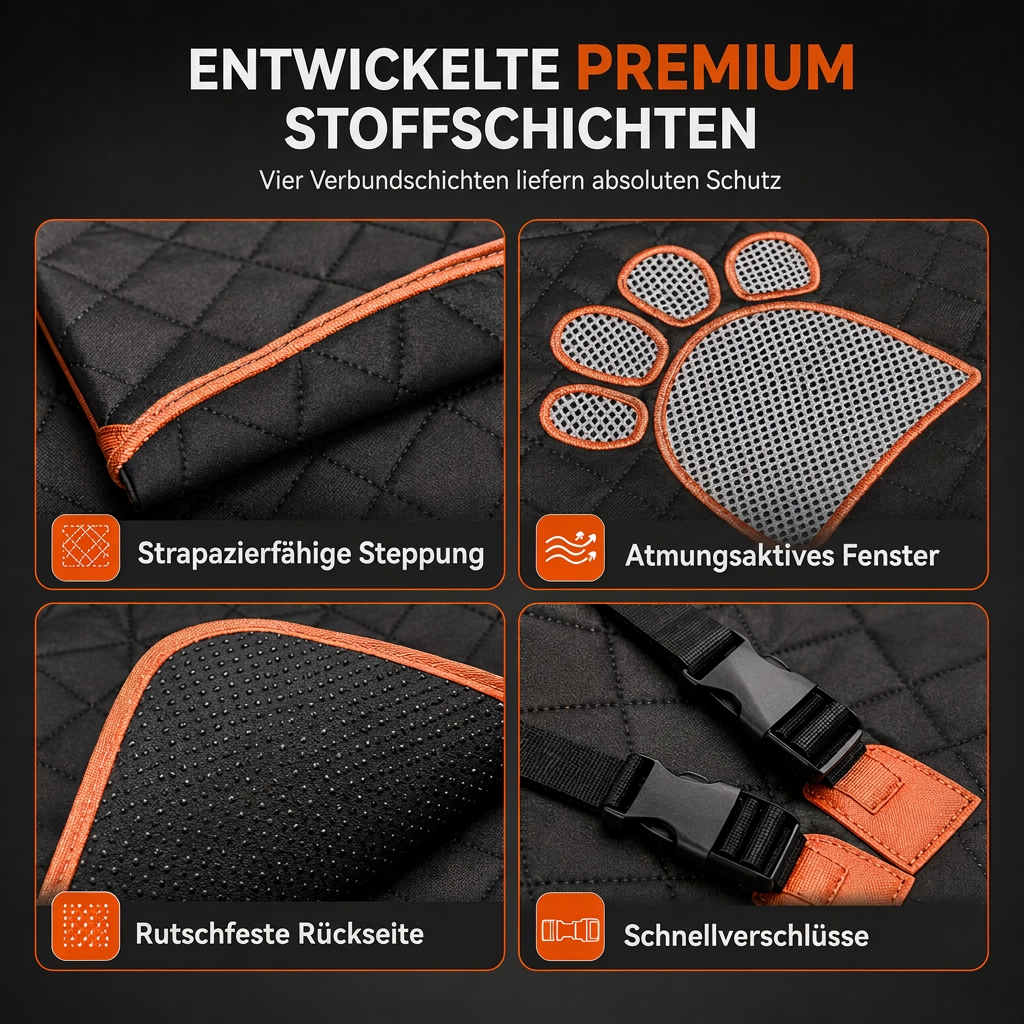 🐶 50 % RABATT! Wasserdichte Hunde-Autositzdecke für die Rückbank – Kratzfest, rutschfest & schmutzabweisend für entspannte Autofahrten