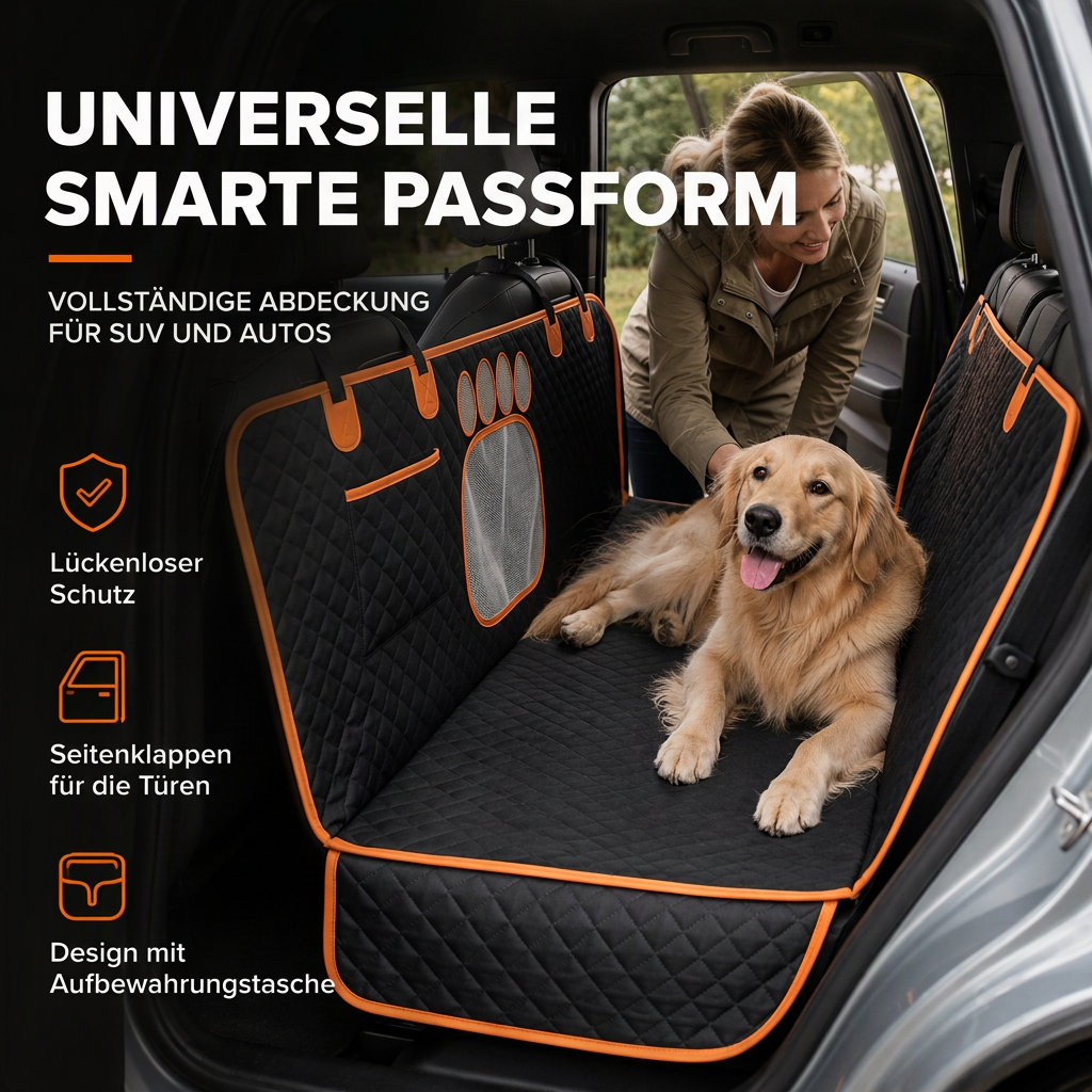 🐶 50 % RABATT! Wasserdichte Hunde-Autositzdecke für die Rückbank – Kratzfest, rutschfest & schmutzabweisend für entspannte Autofahrten