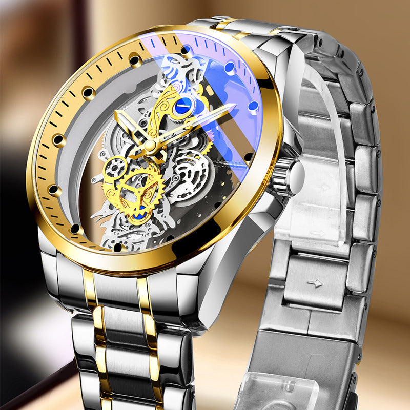 ⌚Zweiseitige Skelettuhr – Leuchtstark & 30 m wasserdicht ✨