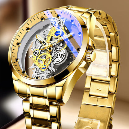 ⌚Zweiseitige Skelettuhr – Leuchtstark & 30 m wasserdicht ✨