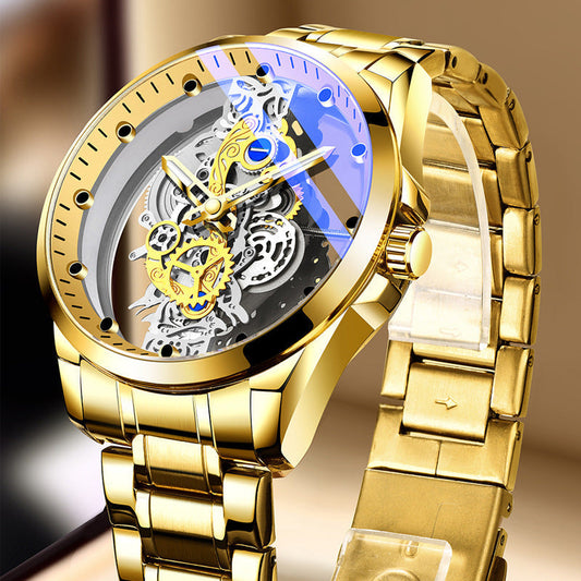 ⌚Zweiseitige Skelettuhr – Leuchtstark & 30 m wasserdicht ✨
