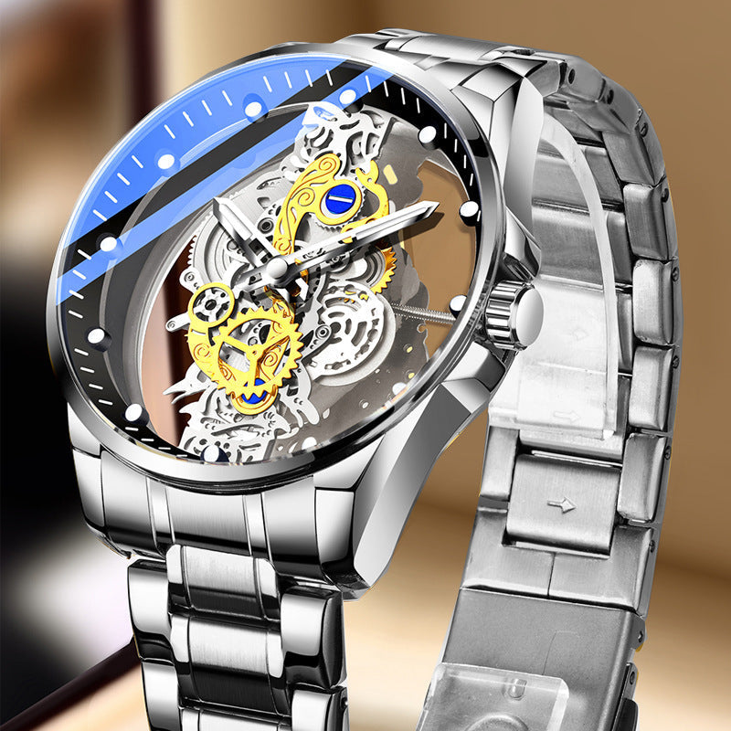 ⌚Zweiseitige Skelettuhr – Leuchtstark & 30 m wasserdicht ✨