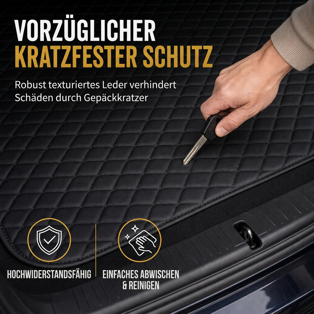 📢📢40% RABATT !!⏰Universelle Kofferraummatte aus PVC-Leder für Limousinen und SUVs, leicht zu reinigen, 100 x 70 cm