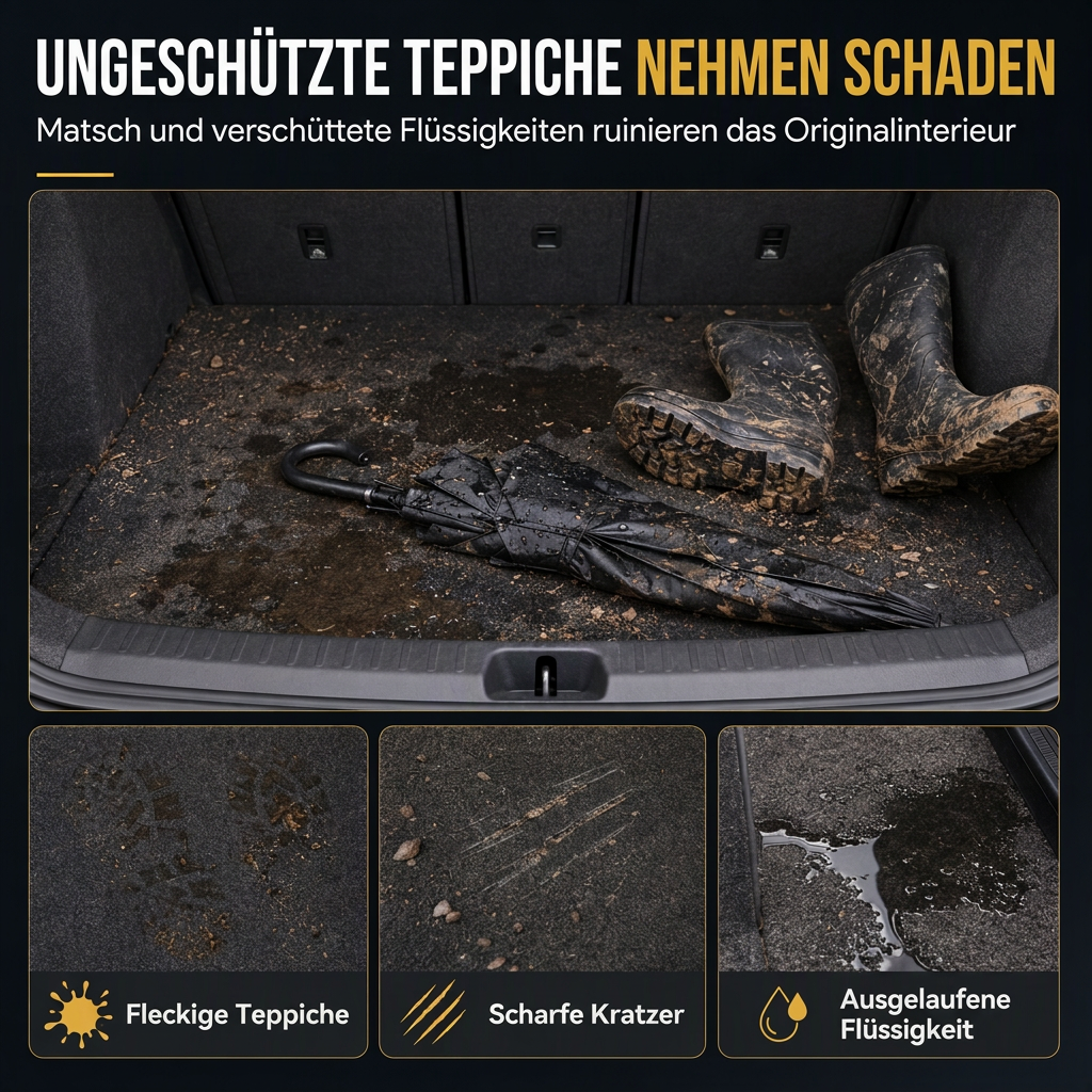 📢📢40% RABATT !!⏰Universelle Kofferraummatte aus PVC-Leder für Limousinen und SUVs, leicht zu reinigen, 100 x 70 cm