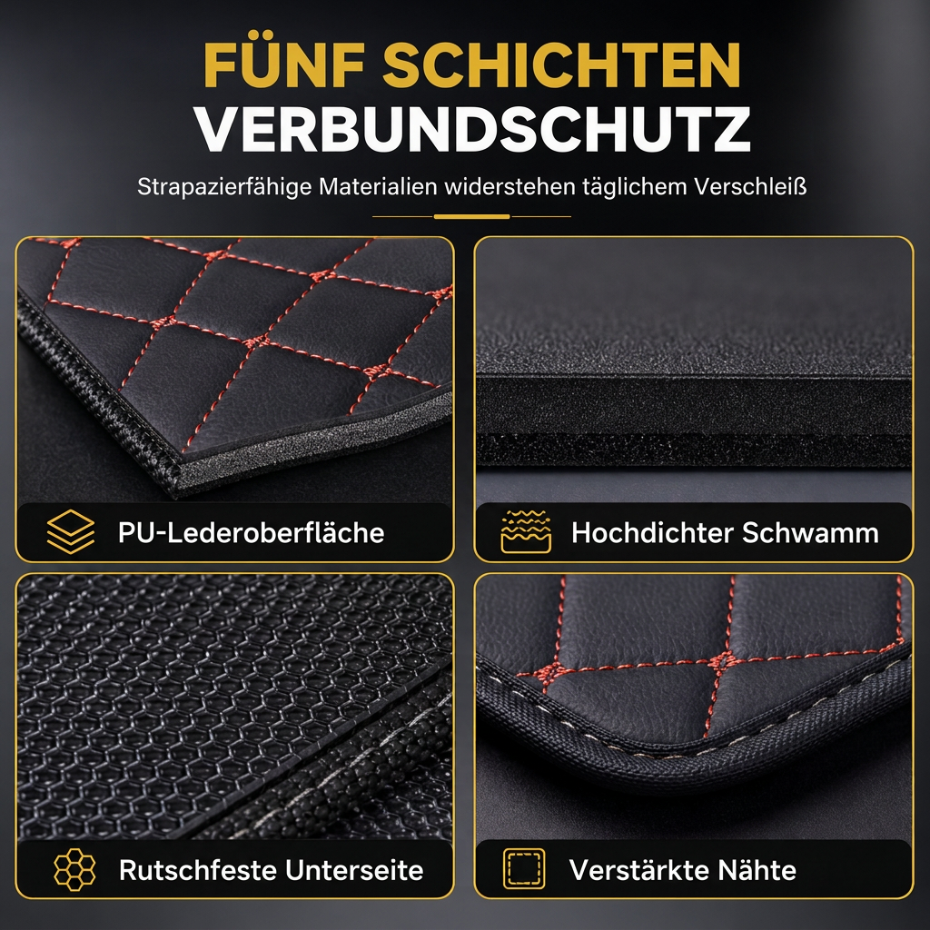 📢📢40% RABATT !!⏰Universelle Kofferraummatte aus PVC-Leder für Limousinen und SUVs, leicht zu reinigen, 100 x 70 cm