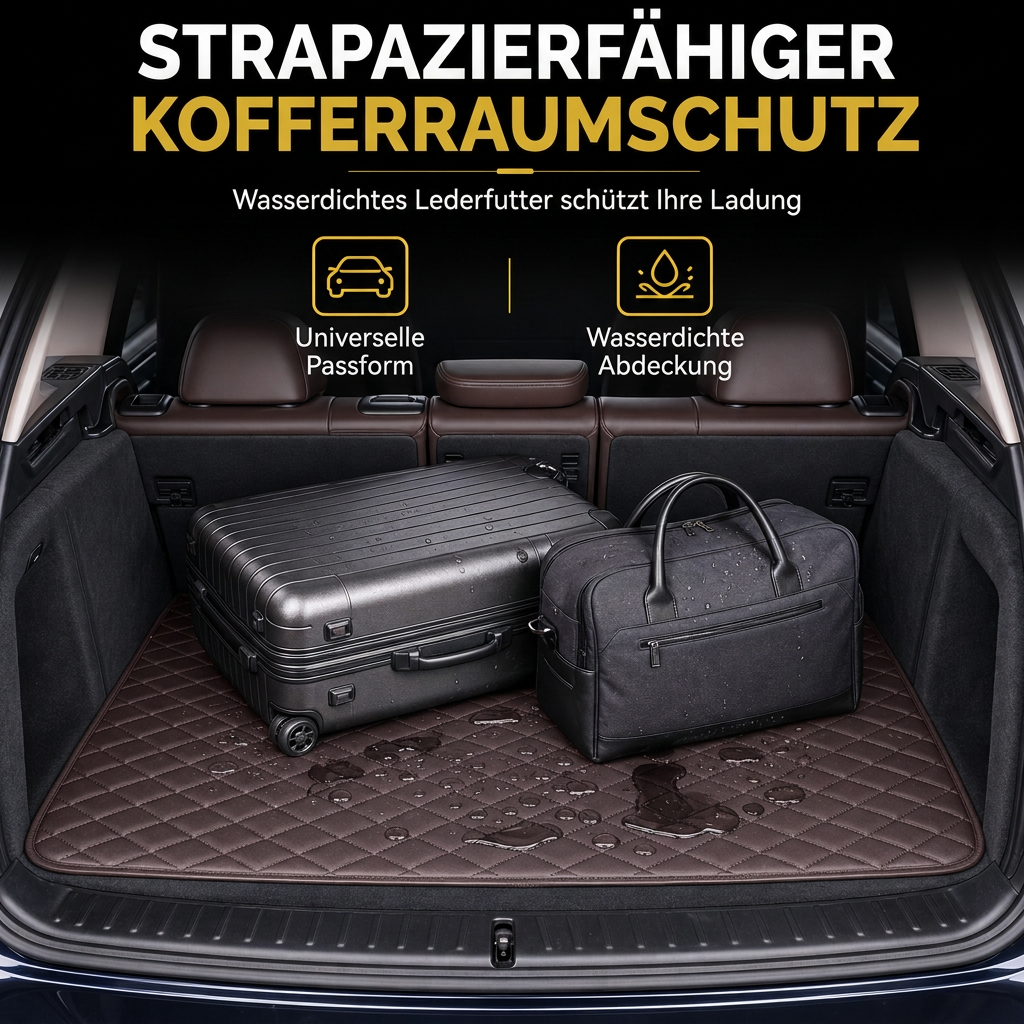 📢📢40% RABATT !!⏰Universelle Kofferraummatte aus PVC-Leder für Limousinen und SUVs, leicht zu reinigen, 100 x 70 cm