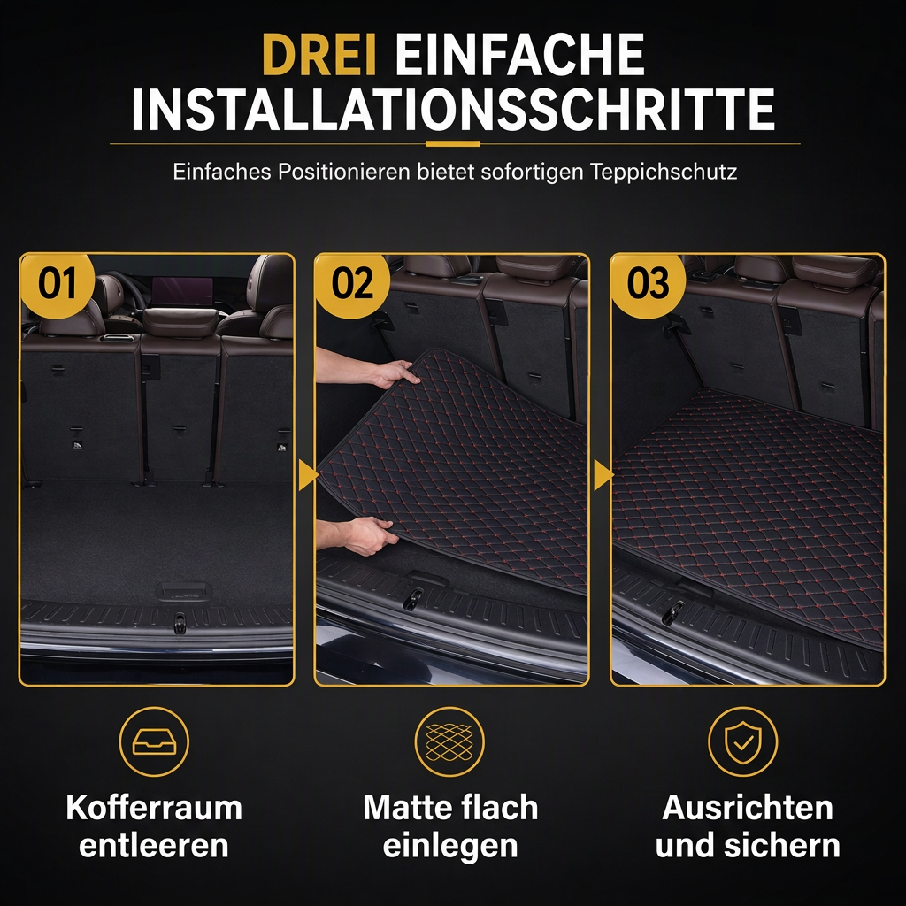 📢📢40% RABATT !!⏰Universelle Kofferraummatte aus PVC-Leder für Limousinen und SUVs, leicht zu reinigen, 100 x 70 cm