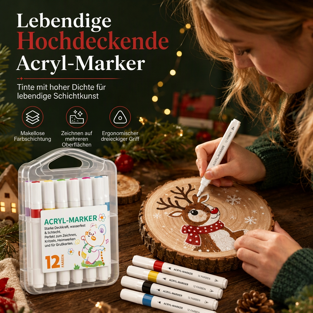 🎨Acrylmarker-Stift-Set mit Aufbewahrungsetui zum Zeichnen