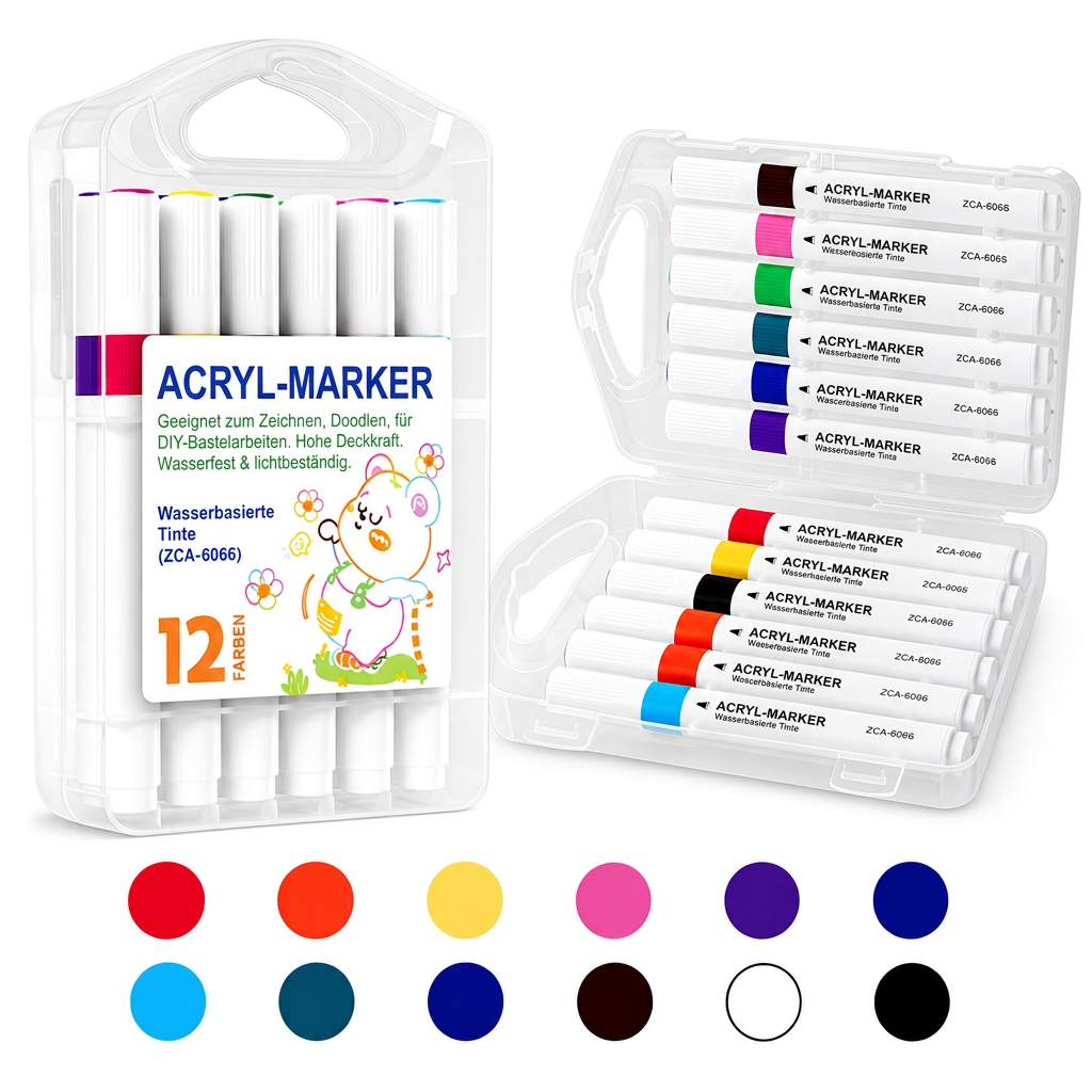 🎨Acrylmarker-Stift-Set mit Aufbewahrungsetui zum Zeichnen