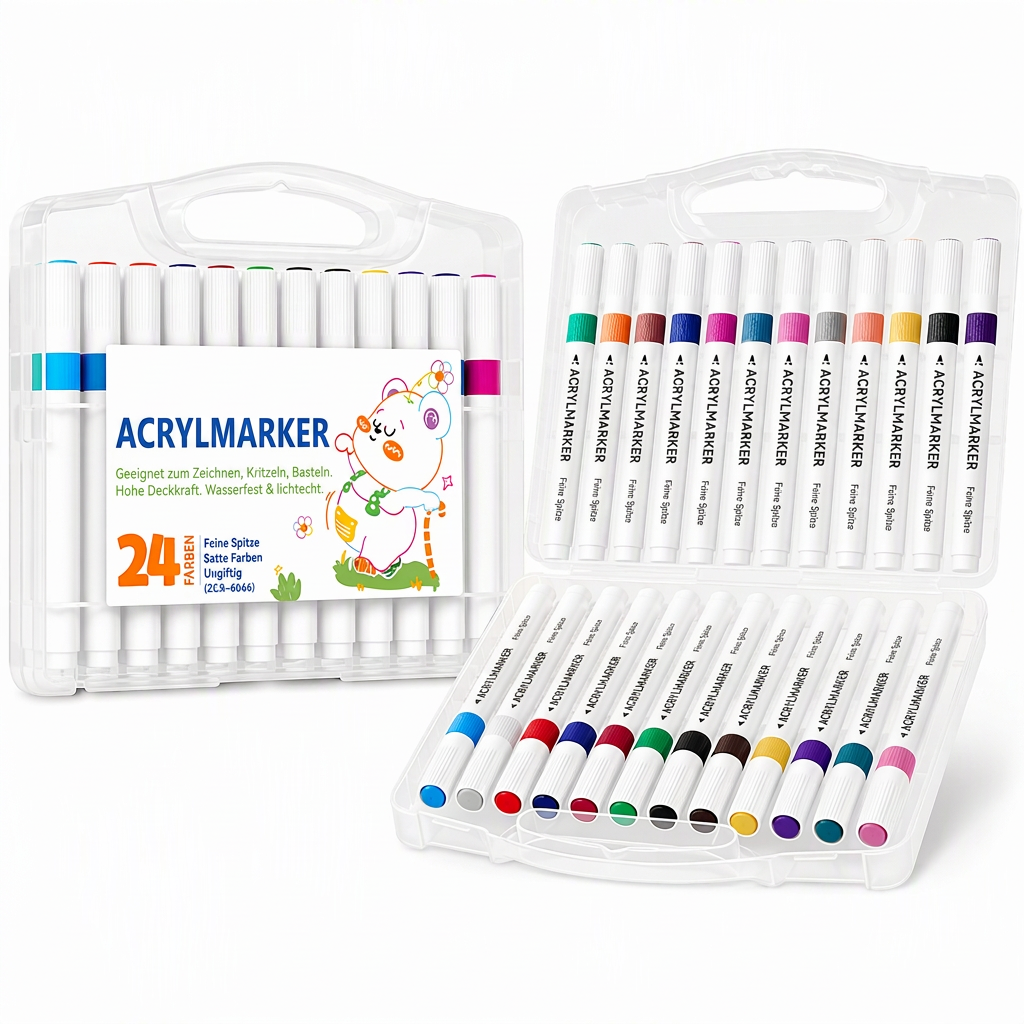 🎨Acrylmarker-Stift-Set mit Aufbewahrungsetui zum Zeichnen