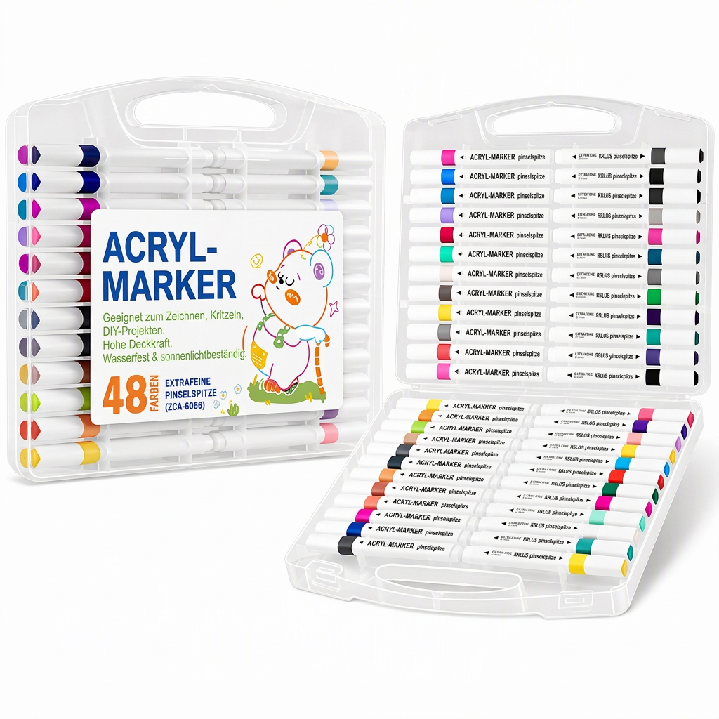 🎨Acrylmarker-Stift-Set mit Aufbewahrungsetui zum Zeichnen
