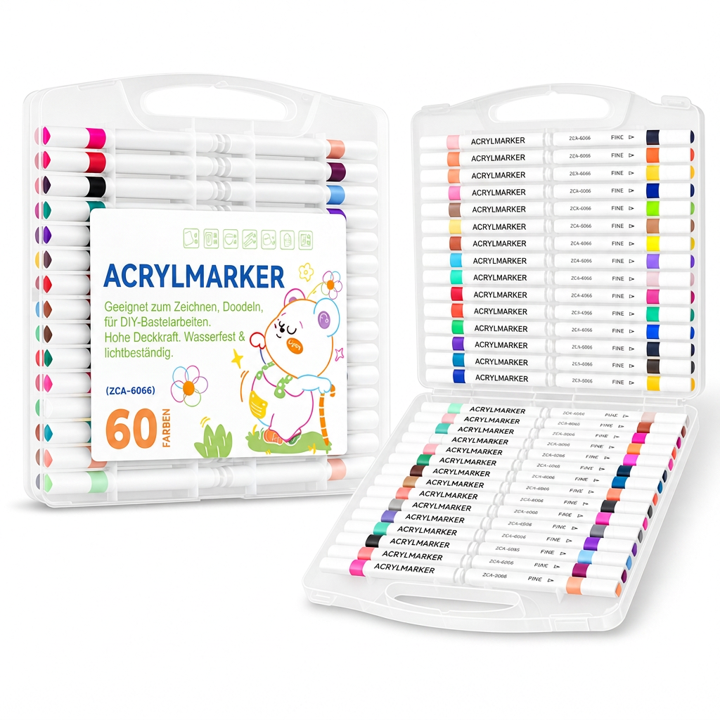 🎨Acrylmarker-Stift-Set mit Aufbewahrungsetui zum Zeichnen