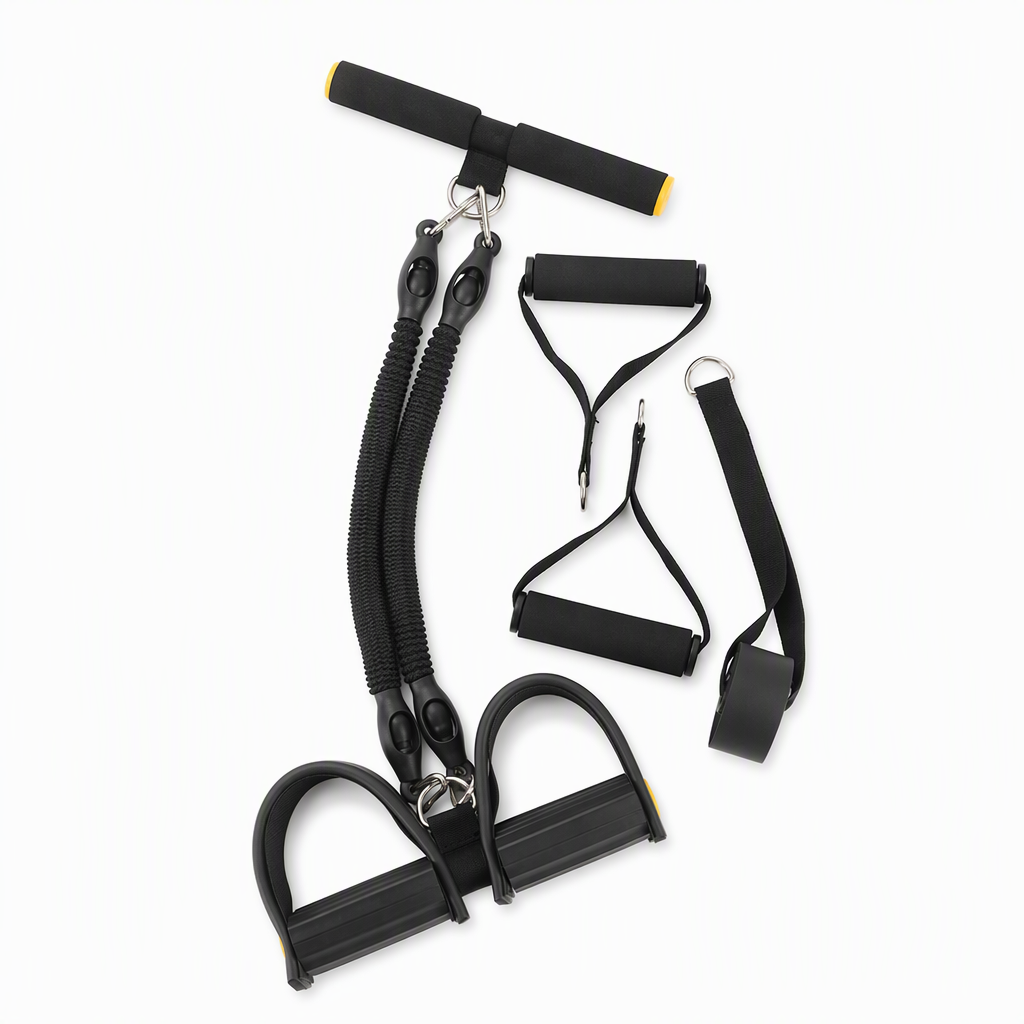 🔥50 % Rabatt🔥Multifunktionales pedalbetriebenes Widerstandsband, elastisches Zugseil für Bauchübungen, Heimtraining, Yoga und Pilates-Fitness für Männer und Frauen