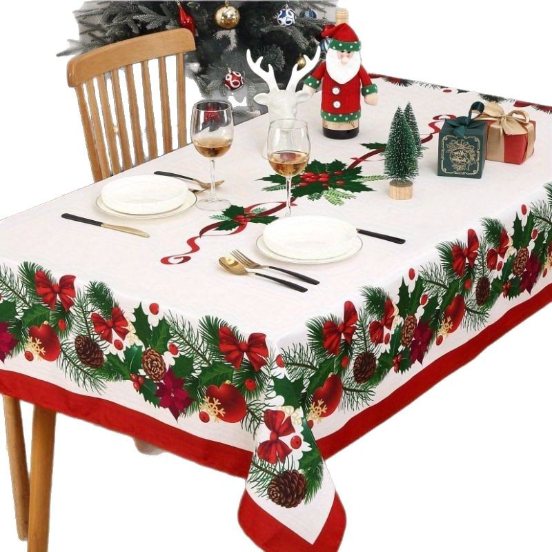 Wasserdichte rechteckige Weihnachts-Tischdecke