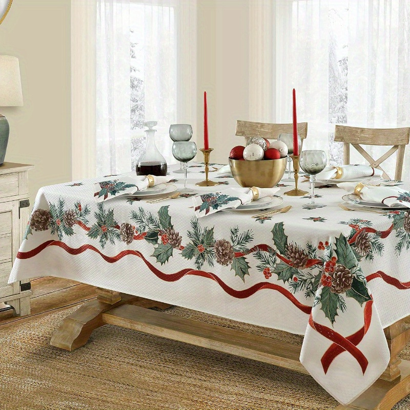Wasserdichte rechteckige Weihnachts-Tischdecke