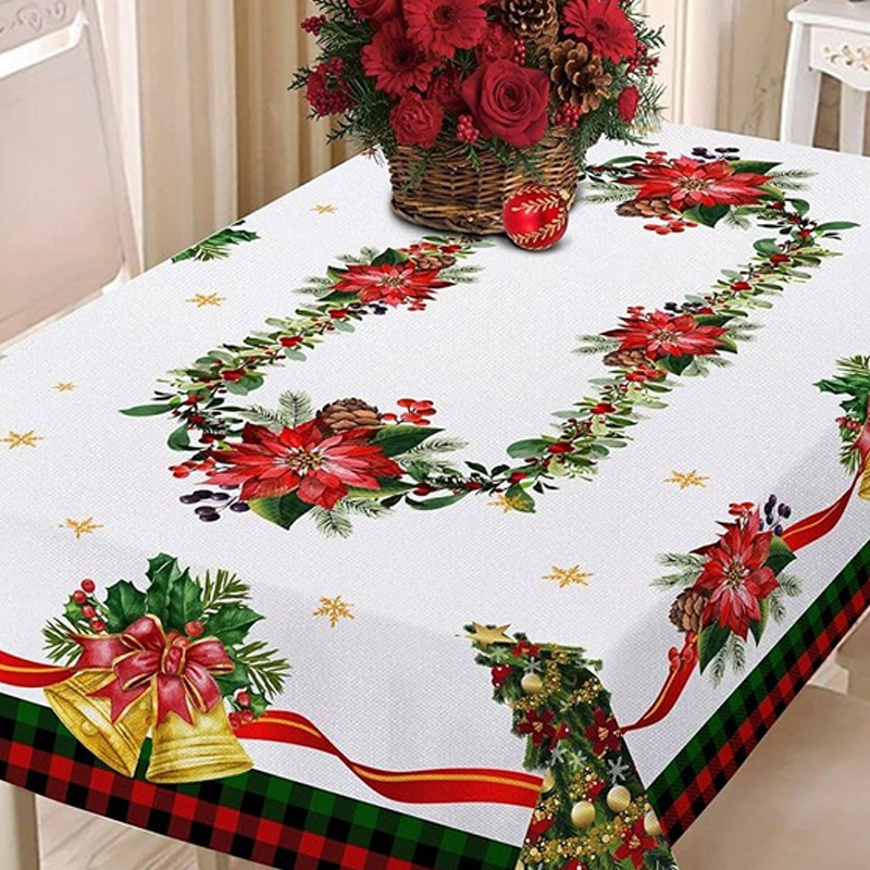 Wasserdichte rechteckige Weihnachts-Tischdecke