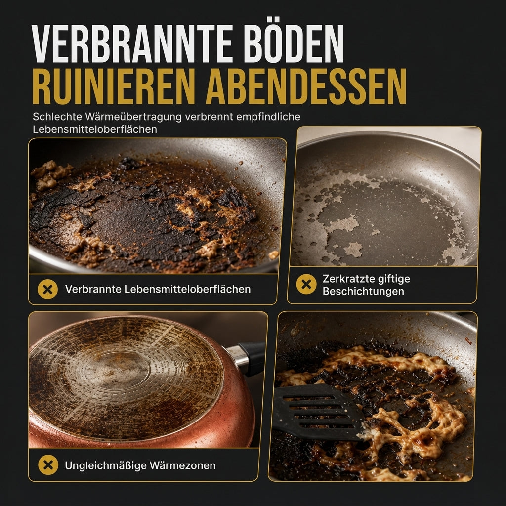 ⏳Zeitlich befristetes Sonderangebot⏰ Verdickter Edelstahl-Antihaft-Wok mit Deckel, flacher Boden, Bratpfanne mit zwei Griffen
