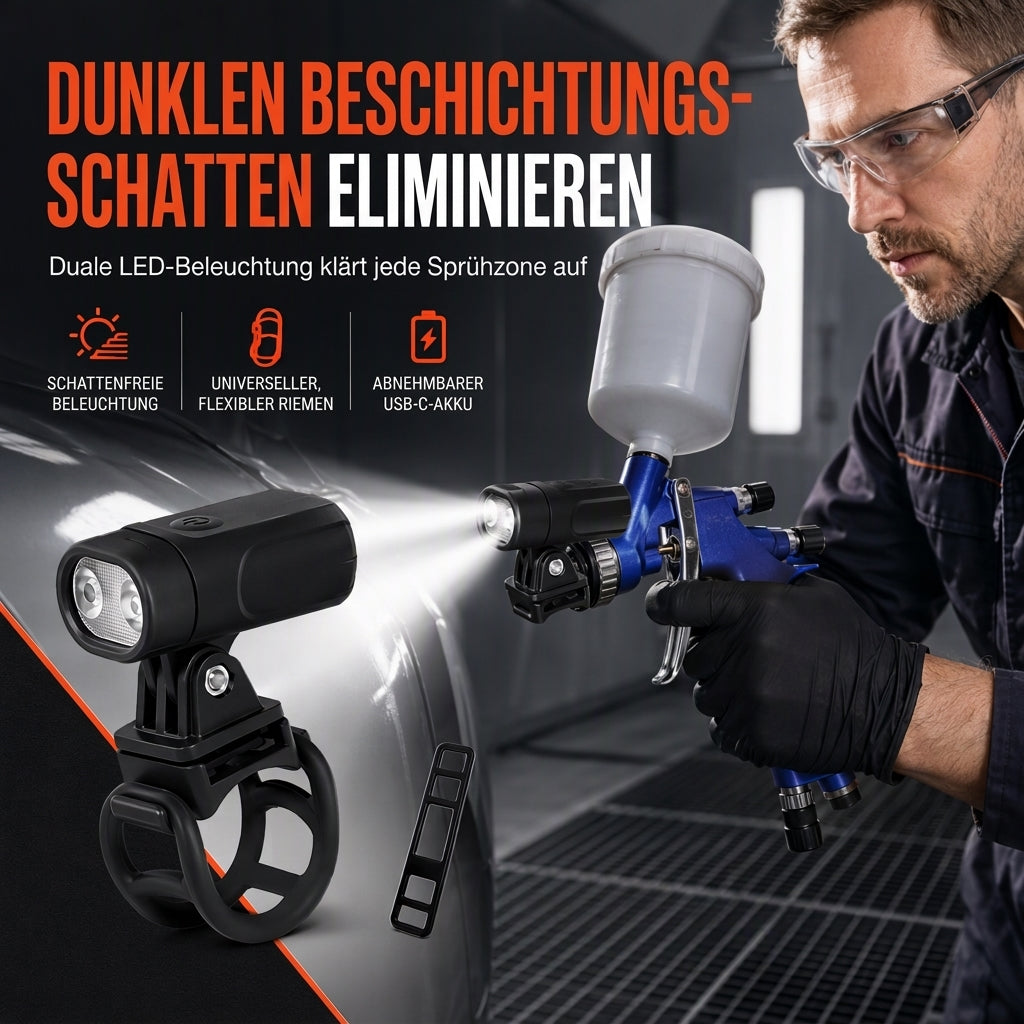 🎨 50% RABATT! 🔧 Leichtes Sprühpistolen-Set – Auto- & Möbel-Retusche, Zusatzbeleuchtung & Gleichmäßiger Lackauftrag 💡