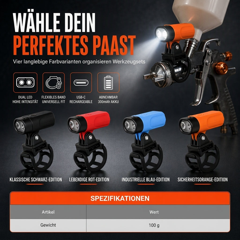 🎨 50% RABATT! 🔧 Leichtes Sprühpistolen-Set – Auto- & Möbel-Retusche, Zusatzbeleuchtung & Gleichmäßiger Lackauftrag 💡
