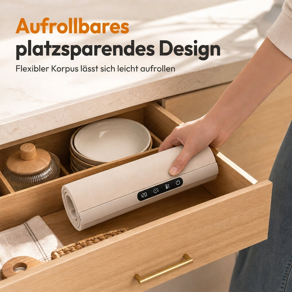 Faltbares Silikon-Warmhaltebrett für Speisen